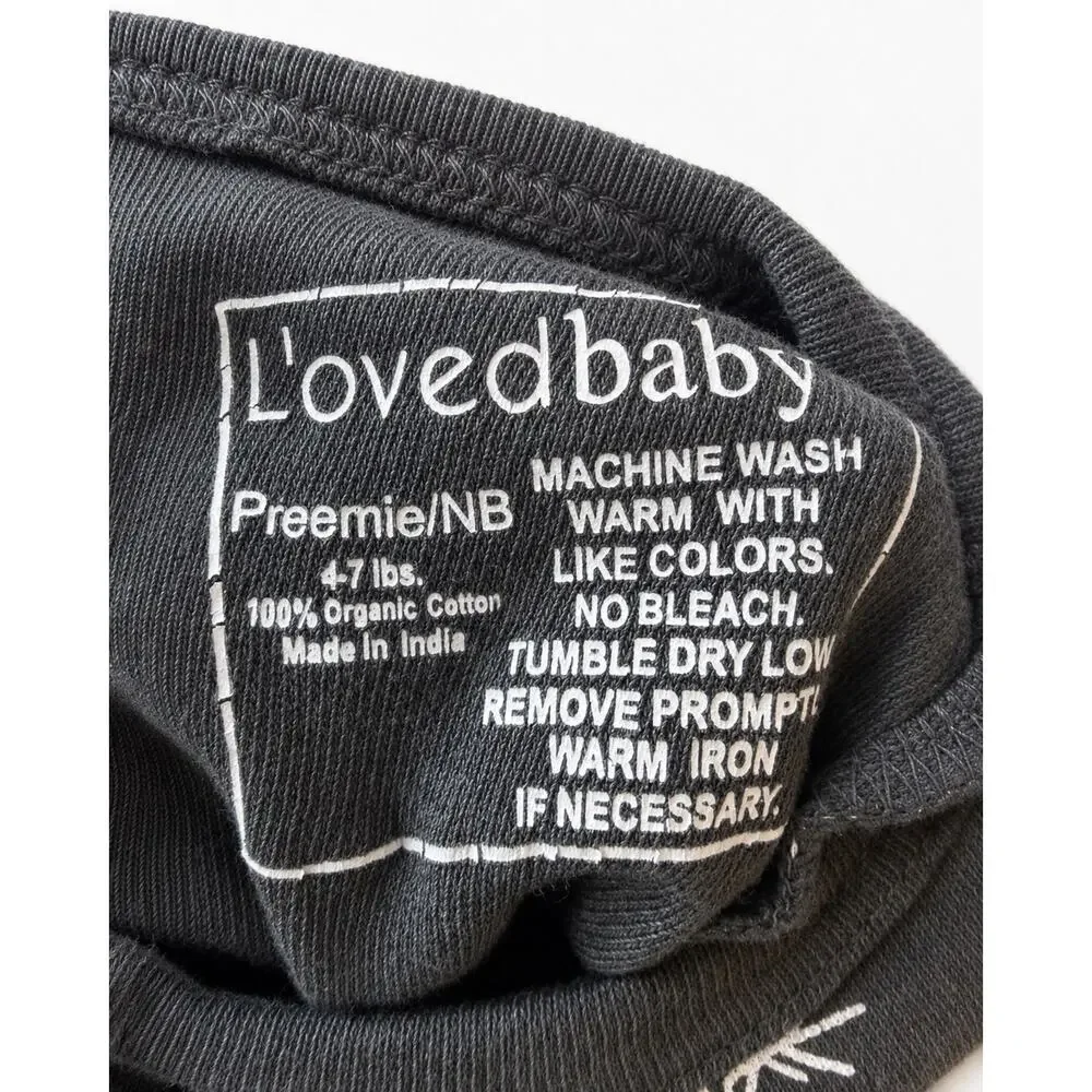 Lovedbaby Preemie Newborn Organic Red White Striped Footed Romper Hat Christmas